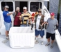 8-10 - Dave Abecunas family and friends showing off sea bass caught aboard New Jersey charter boat Karen Ann II.