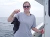 7-17 - Rebecca with black sea bass.