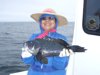 Jean with 3.25 lb. sea bass.