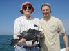 Alan (and son Michael) with 3 lb. sea bass.