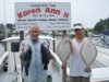 Ed and Ron with nice sea bass and fluke.